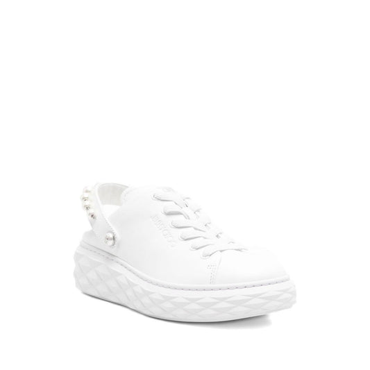 Jimmy Choo 50mm pearl-slingback platform sneakers DIAMONDMAXI/PEARLNQKWHITE/WHITE-AI25