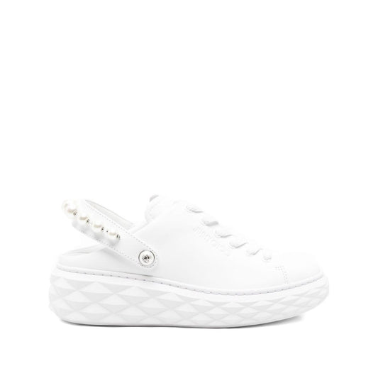 Jimmy Choo 50mm pearl-slingback platform sneakers DIAMONDMAXI/PEARLNQKWHITE/WHITE-AI25