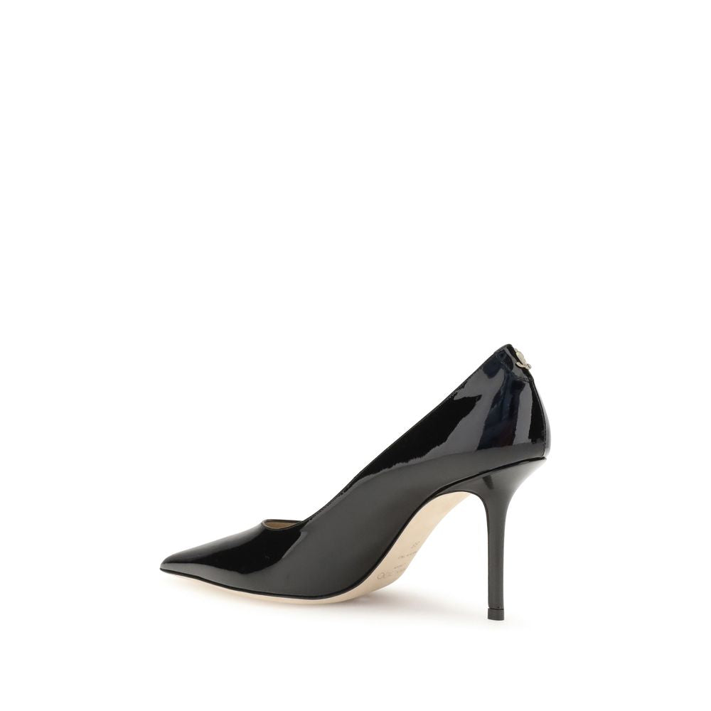Jimmy Choo Black Calf Leather Bos Taurus High Heel Pumps