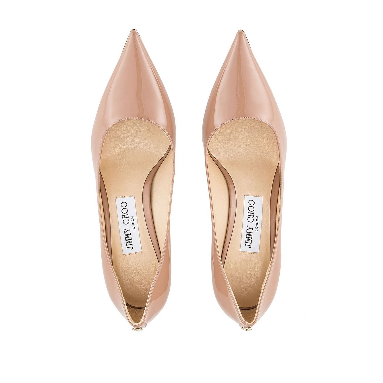 Jimmy Choo Love 65 Ballet-Patent-Leather Pumps with JC Emblem