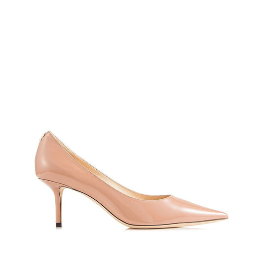 Jimmy Choo Love 65 Ballet-Patent-Leather Pumps with JC Emblem LOVE65PWJBALLETPINK-AI25