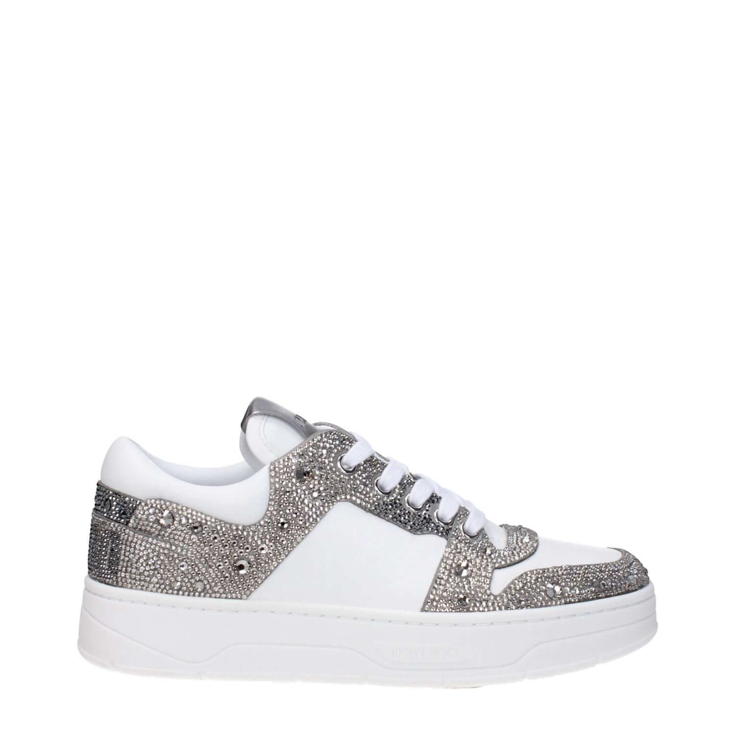 Jimmy Choo White Leather Chunky Sneakers
