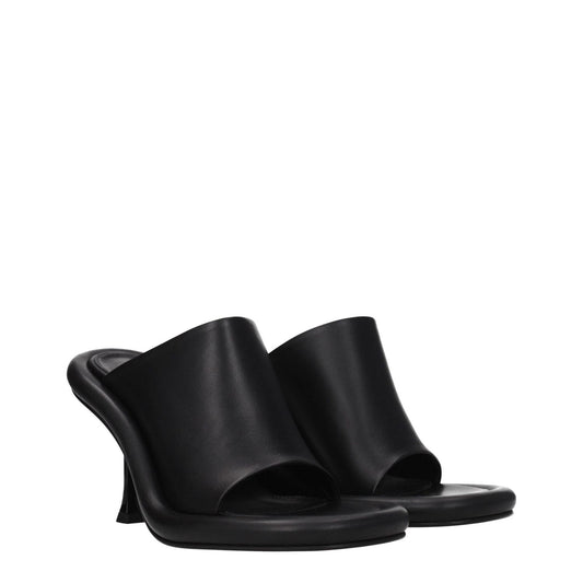 Jw Anderson Black Leather Stiletto Heels Sandals JW-8547362898185-EU40/US10