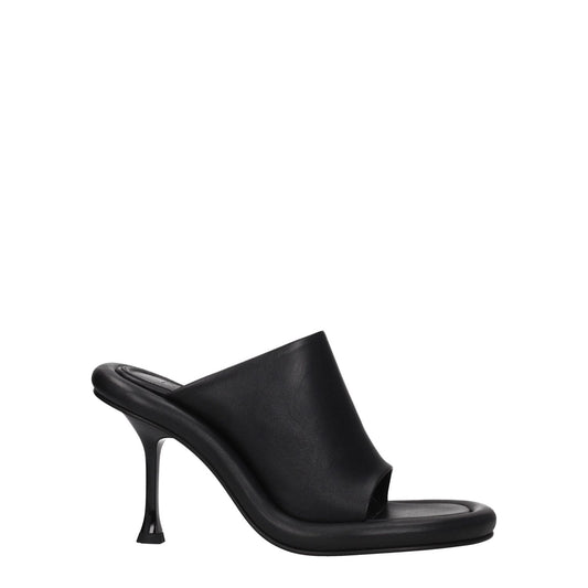 Jw Anderson Black Leather Stiletto Heels Sandals JW-8547362898185-EU40/US10