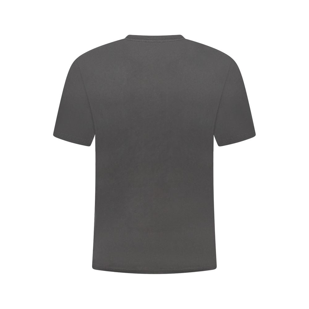 K-WAY Black Cotton Men T-Shirt back view, featuring minimalistic design and clean lines for a contemporary look.