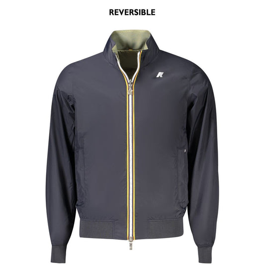 K-WAY Blue Nylon Men Jacket KW-38802-S