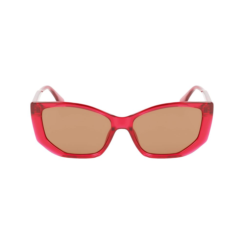 Karl Lagerfeld Red Injected Sunglasses for women, KL6071S-628, 54/15/145mm, Filter 3, in vibrant red color, front view.