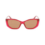 Karl Lagerfeld Red Injected Sunglasses for women, KL6071S-628, 54/15/145mm, Filter 3, in vibrant red color, front view.