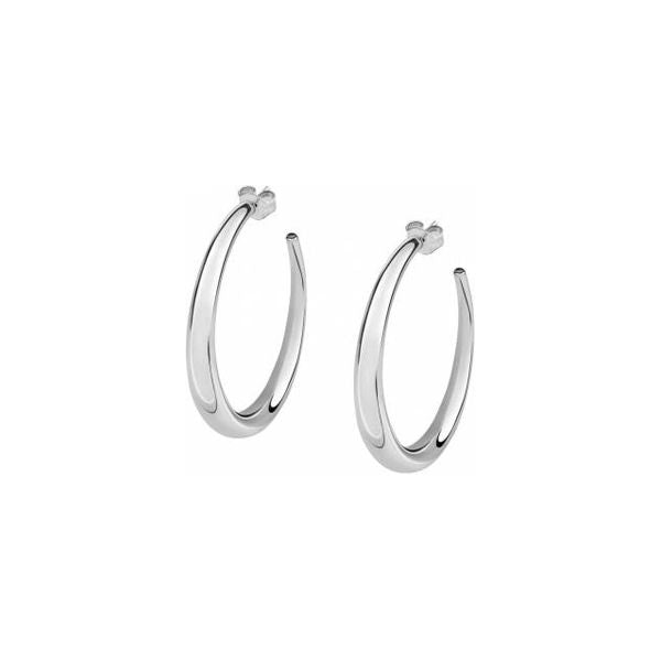 Silver hoop earrings from LA PETITE STORY JEWELRY Mod. LPS01AQB16, elegant accessory for a stylish look.
