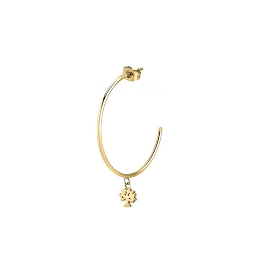Alt Tag: LA PETITE STORY JEWELRY Mod. LPS02AQM20 gold hoop earring with charm