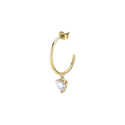 LA PETITE STORY JEWELRY Mod. LPS02AQM31 gold earring with heart-shaped crystal