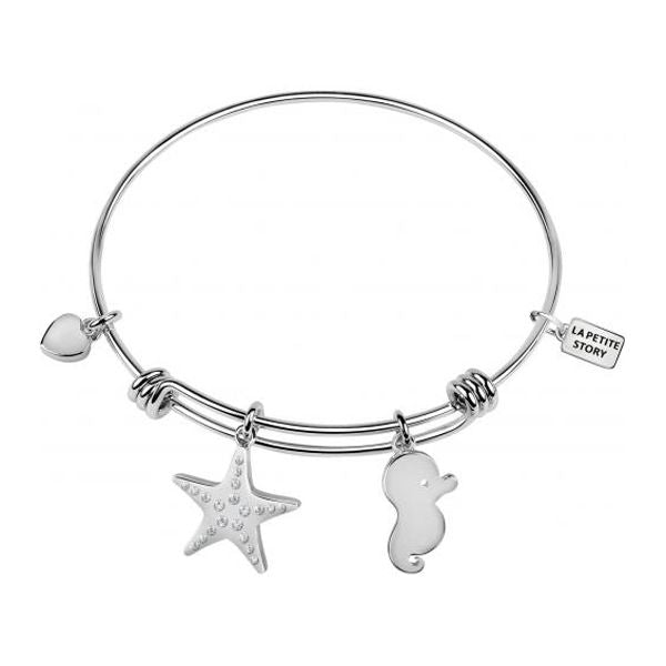 LA PETITE STORY JEWELRY Mod. LPS05AQJ10 silver bracelet with charms including starfish and seahorse
