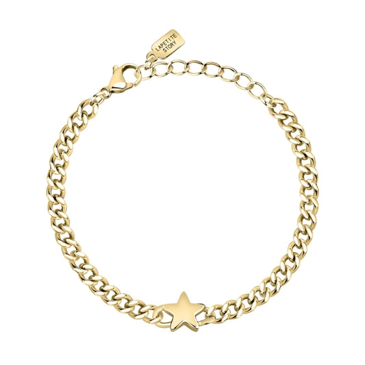Gold bracelet featuring a star charm, LA PETITE STORY JEWELRY Mod. LPS05ARR77, perfect for stylish and elegant looks.