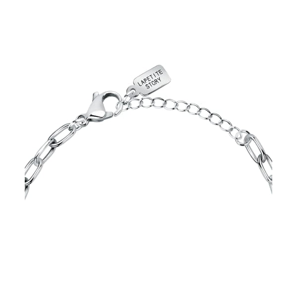 LA PETITE STORY JEWELRY Mod. LPS05ASF56 silver bracelet with link design and signature tag
