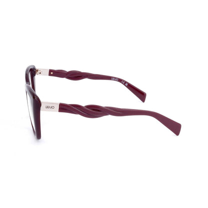 Side view of LIU-JO Mod. LJ2794 optical frame for ladies, made of plastic, featuring elegant design and maroon color.