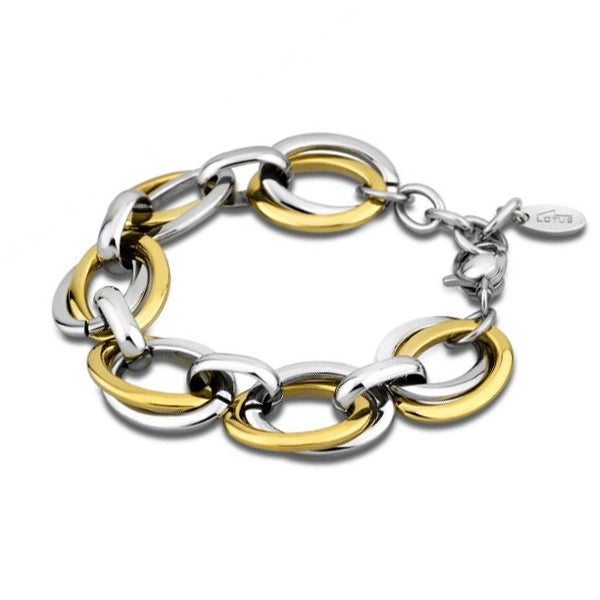 LOTUS JEWELS JEWELRY Mod. LS1616-2/2 elegant gold and silver bracelet