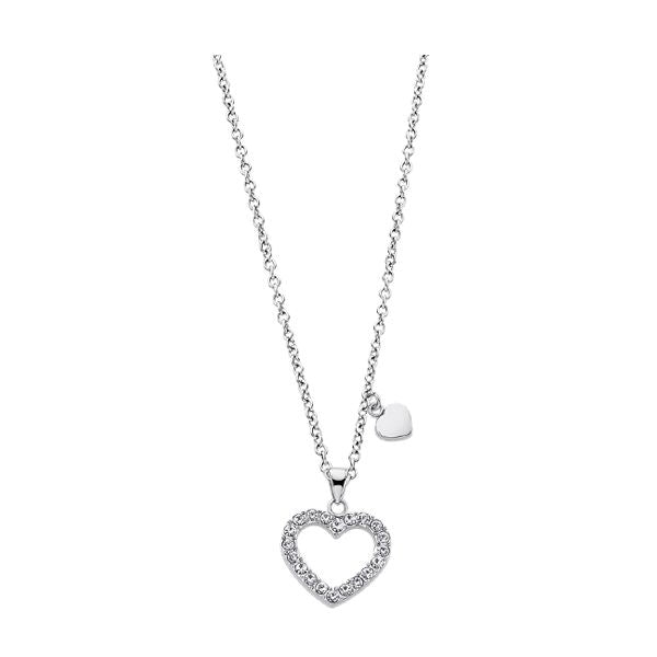 LOTUS JEWELS JEWELRY Mod. LS2026-1/1 heart-shaped necklace with small heart charm