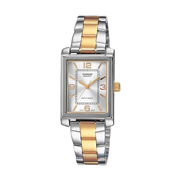 CASIO COLLECTION Mod. TANK STEEL&GOLD - ARGENTEE WATCHES