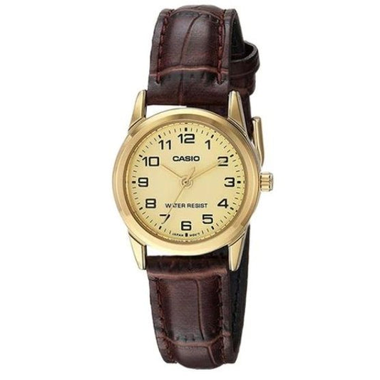CASIO COLLECTION Mod. LADY 3H GOLD, LEATHER - GOLD-0