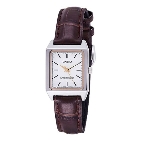 CASIO COLLECTION Mod. TANK. LEATHER - WHITE WATCHES