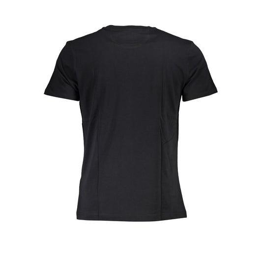La Martina Black Cotton T-Shirt LA-23024-M