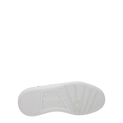 Bottom sole view of Lanvin White Fabric Low Top Sneakers with rubber sole and textured pattern for casual wear.