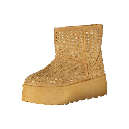 Laura Biagiotti Marrone Polyester Women Boot 1728,67403481248,Ankle - Boots - Shoes,Boots - Shoes,Brown,EU39/US9,EU40/US10,EU41/US11,Laura Biagiotti,New with tags,Shoes,Women