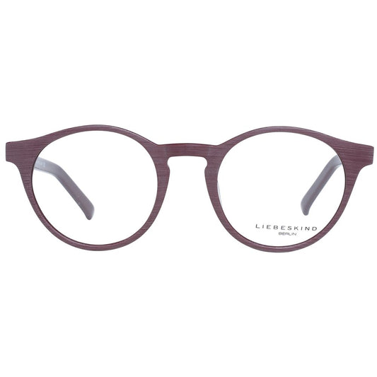 Liebeskind Red Plastic Frames with grey clip-on, unisex design, lens/bridge/temple 49/22/135 mm, stylish eyewear accessory