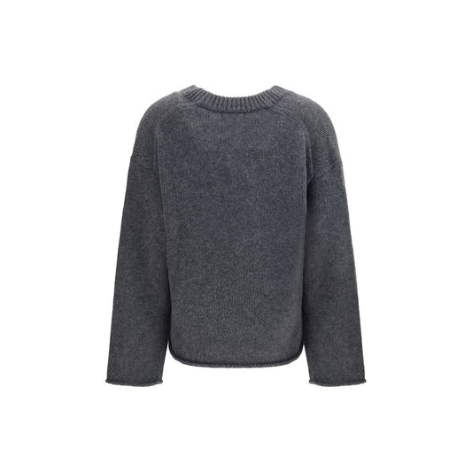 Loulou De Saison Derry Plunging U Neck Sweater LO-DERRYANTHRACITE-M
