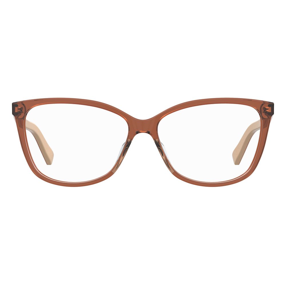 Love Moschino Red Acetate Frames for women, brick color with measures 55/14/140 mm, GLASSES LOVE MOSCHINO WOMEN MOL546-2LF