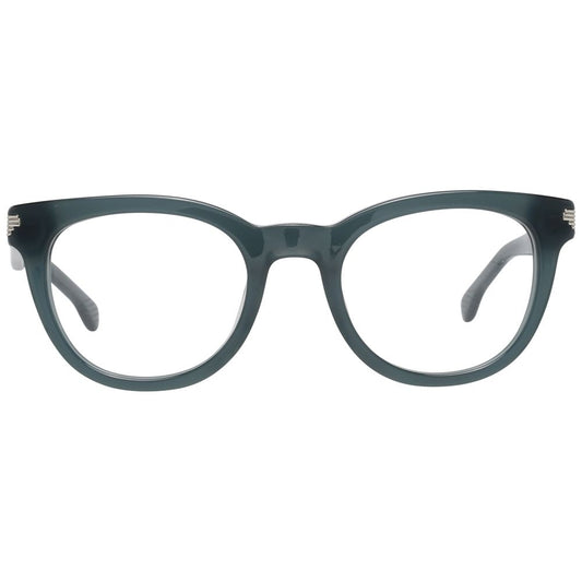 Lozza Green Women Glasses Frame in plastic, round style, full-rim, size 47-21-135. Includes branded case. Ideal for fashion-savvy women.