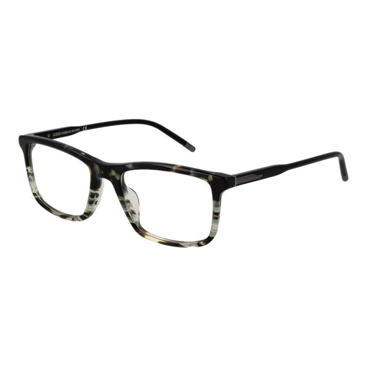 Lozza Multicolor Men Glasses Frame in full-rim cellulose acetate, rectangular style, with demo plastic lenses. Size 53-19-145.