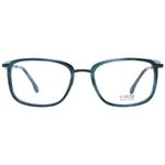 Lozza Turquoise Men Glasses Frame, full-rim rectangle style with plastic material, 54-19-140 size, turquoise color, demo lenses included.