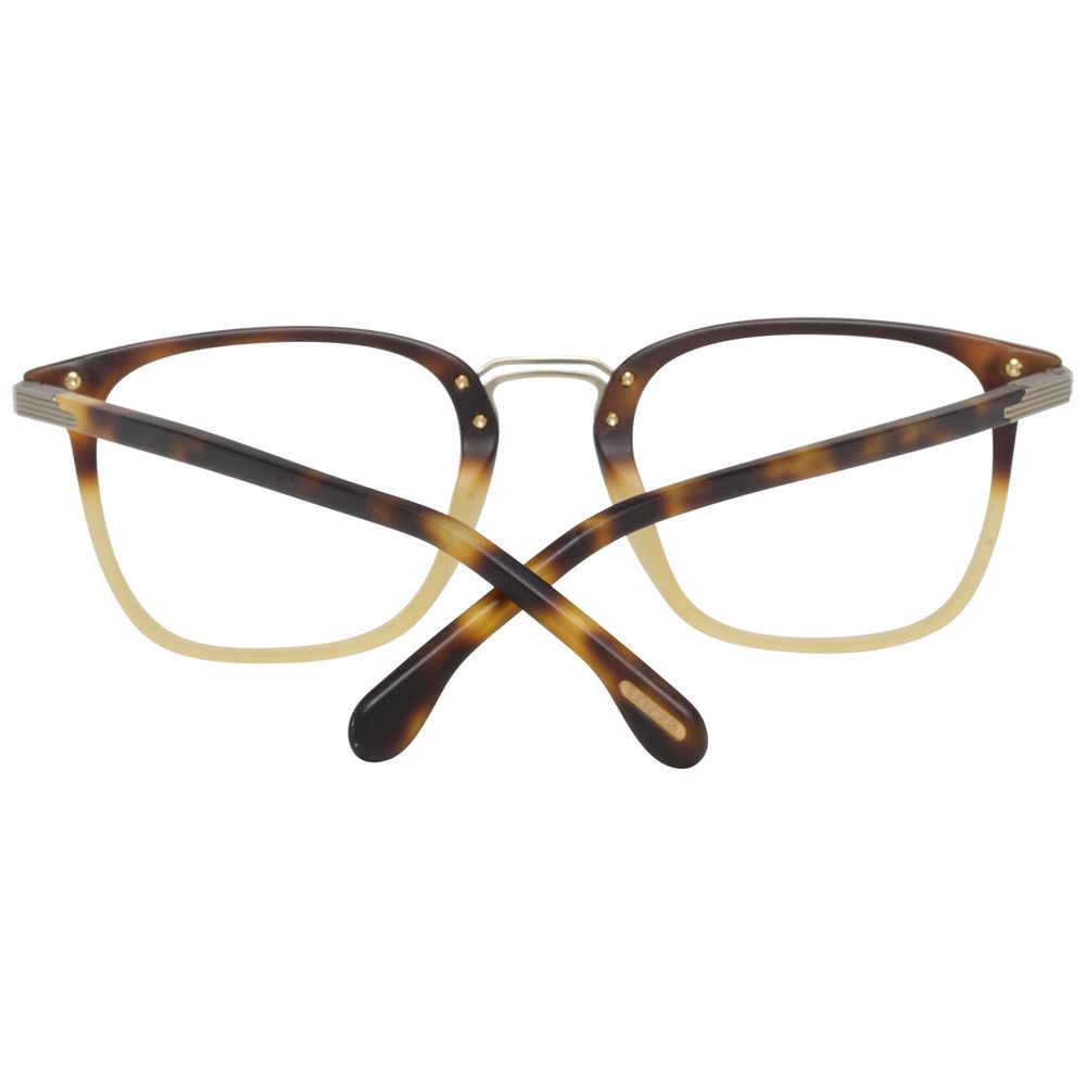 Stylish square Lozza Yellow Unisex Glasses Frame in tortoiseshell pattern with full-rim plastic design, spring hinge, and demo lenses.