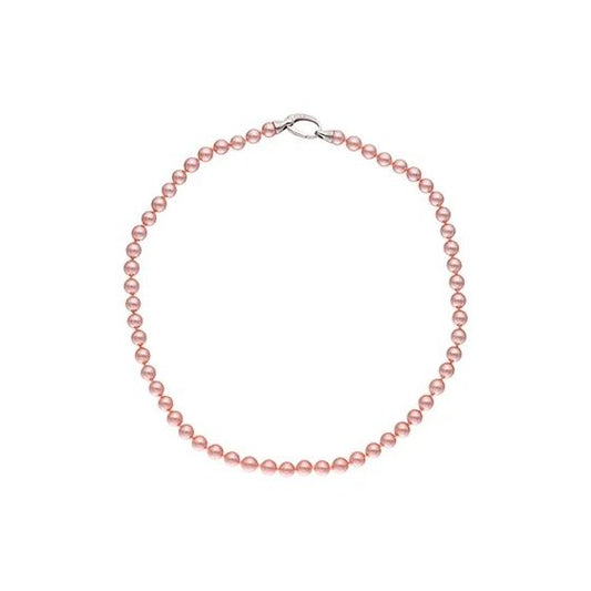 MAJORICA JEWELRY Mod. 09853.44.2.021.010.1 necklace featuring elegant pink pearls with a classic clasp design