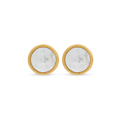 Elegant pearl earrings with gold detailing from MAJORICA JEWELRY Mod. 17785.00.1.E00.906.1.