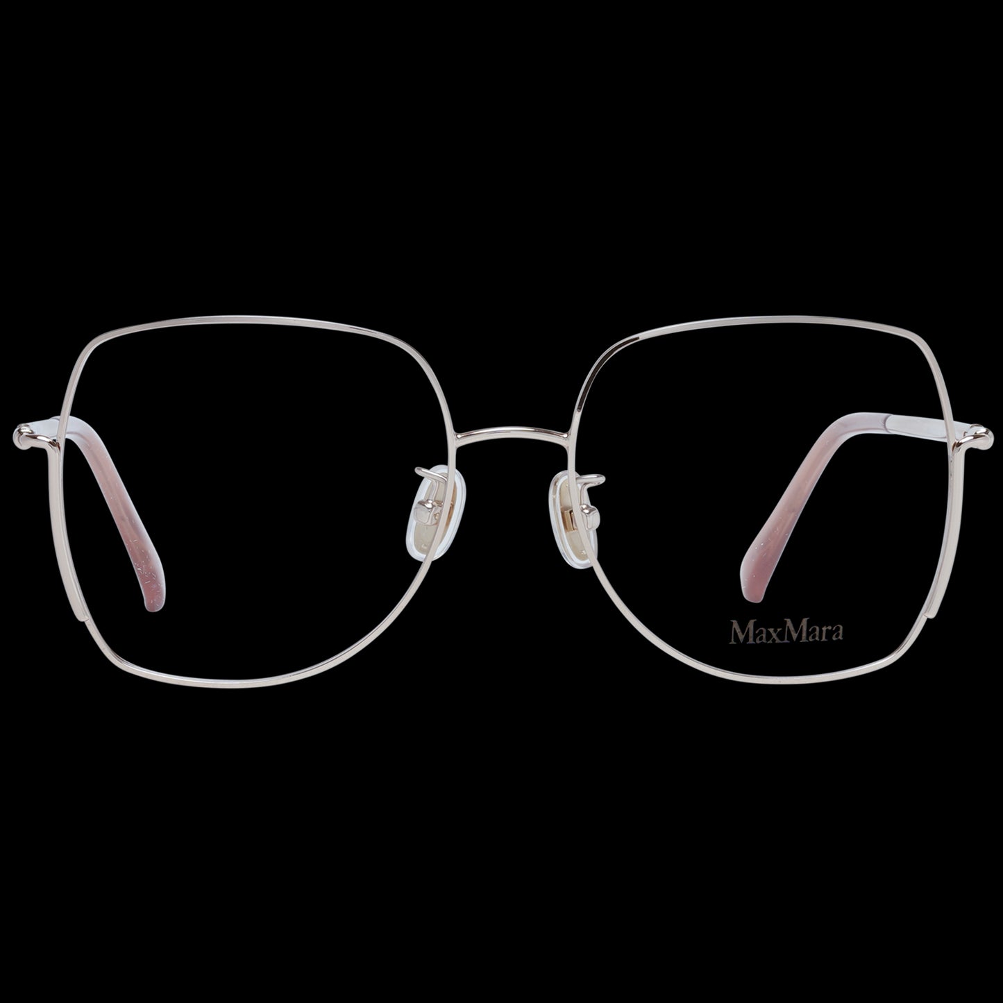 MAX MARA MOD. MM5020-D 55028 eyewear for ladies, stylish square frame in silver with logo detail, elegant design for women