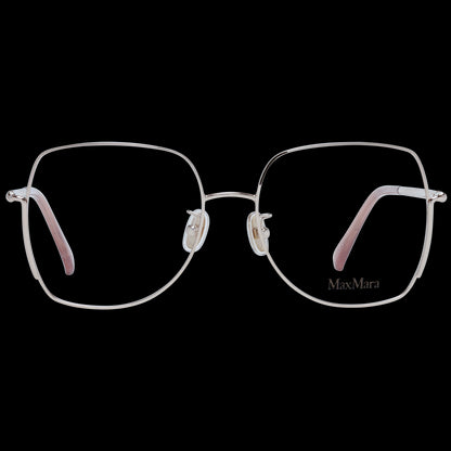 MAX MARA MOD. MM5020-D 55028 eyewear for ladies, stylish square frame in silver with logo detail, elegant design for women