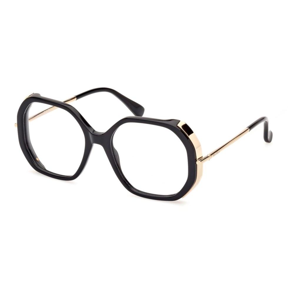 MAX MARA MOD. MM5138 black and gold plastic eyewear for ladies, elegant design