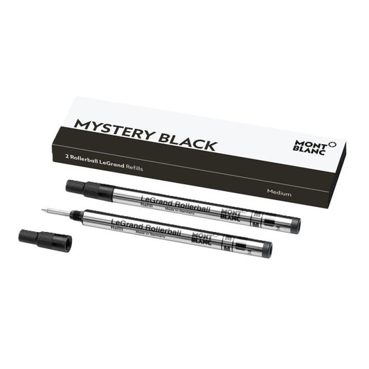 MONTBLANC FASHION ACCESSORIES Mod. 128225 refill in official box with LeGrand rollerball, mystery black ink.