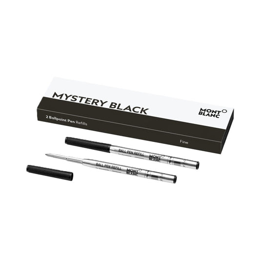 MONTBLANC Mod. MISTERY BLACK - BALLPOINT PEN REFILLS - FINE - 2 PCS