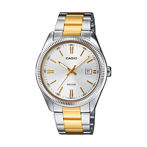 CASIO COLLECTION Mod. DATE. STEEL&GOLD - CHAMPAGNE MTP-1302PSG-7AVEF