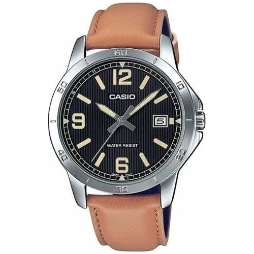 CASIO COLLECTION Mod. CASUAL DATE.  LEATHER - BLACK-0