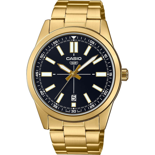 CASIO COLLECTION Mod. CASUAL DATE GOLD SERIE - BLACK WATCHES