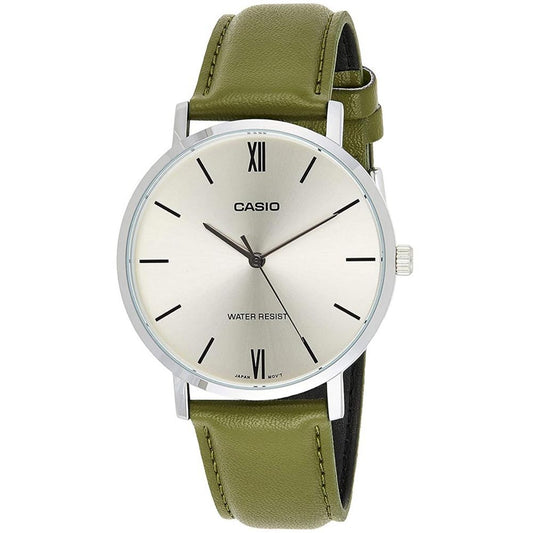 CASIO COLLECTION Mod. MINIMAL, LEATHER - ARGENTEE WATCHES