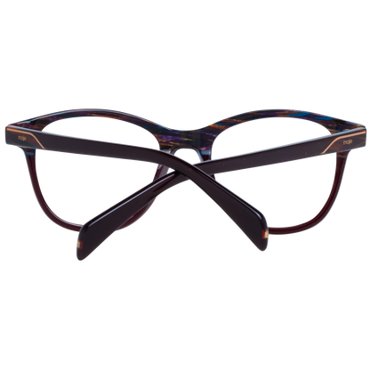 Maje Brown Acetate Glasses (Frames) in full-rim round style with acetate frame and demo lenses for women