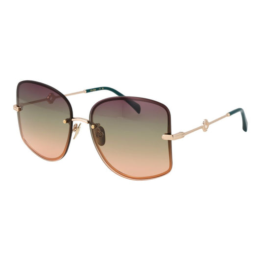 Maje Pink Women Sunglass in square rimless style with rosegold frame and multicolor gradient lenses, 100% UVA & UVB protection.