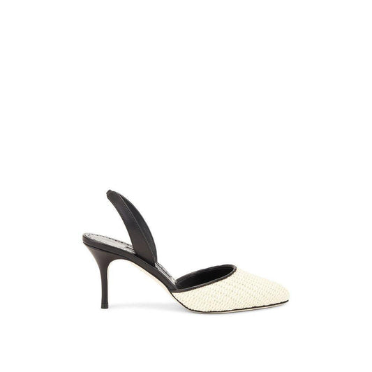 Manolo Blahnik Casam 70 Raffia Pumps MA-8817538957524-EU37/US7