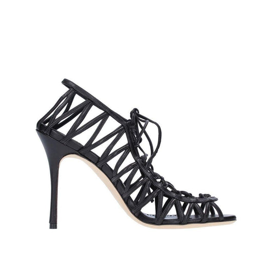 Manolo Blahnik Hamza 105 Leather Sandals MA-8736466403540-EU36/US6