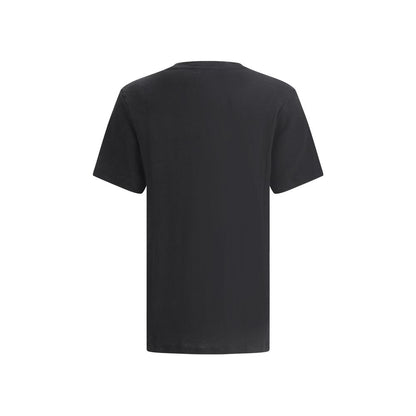 Back view of Marant Etoile Black Linen T-Shirt showcasing its simple design and lightweight fabric.